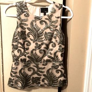 Greylin Sequin Top/ Gold/Black